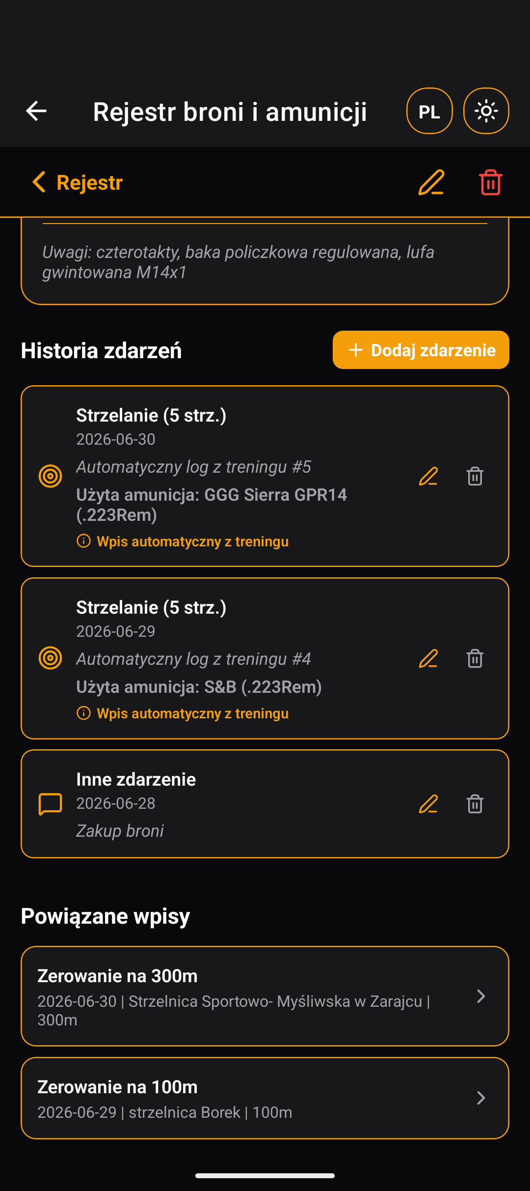 Rejestr 4 - Zdarzenia i historia
